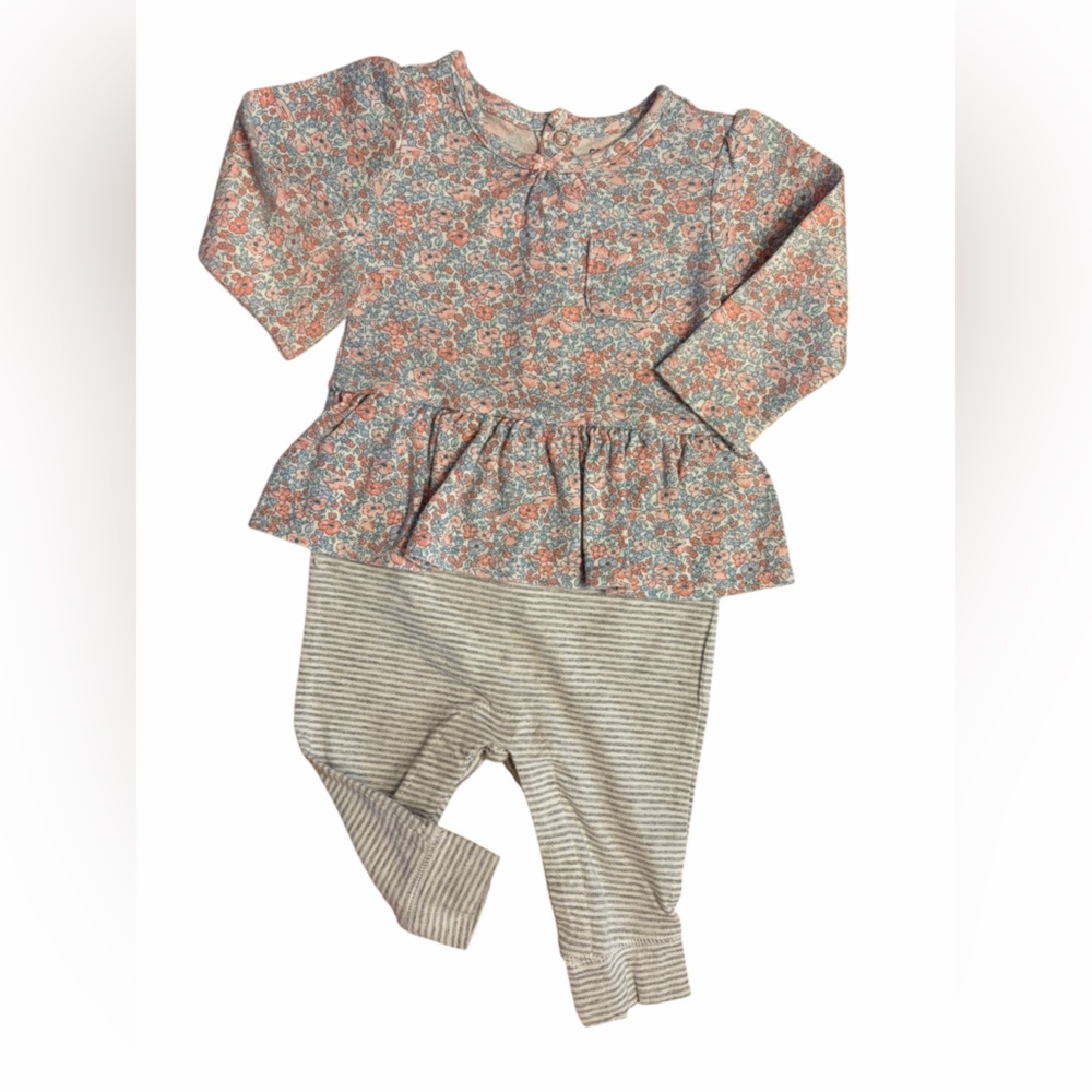 Carter's Floral and Striped Kids Romper